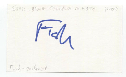 Tin Foil Phoenix "Fish" Signed 3x5 Index Card Autographed Signature Guitarist