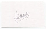 Jim Woods Signed 3x5 Index Card Autograph Baseball MLB Phillies and Sportscaster