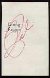 Sarah Palin Signed Book Page Cut Autographed Signature Alaska Governor