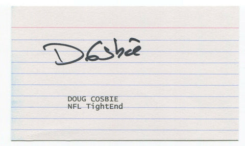 Doug Cosbie Signed 3x5 Index Card Autographed Signature Football Dallas Cowboys
