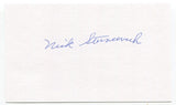 Nick Strincevich Signed 3x5 Index Card Autographed Baseball 1940 Boston Bees