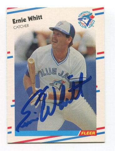 1988 Fleer Ernie Whitt Signed Card Baseball Autograph MLB AUTO #126