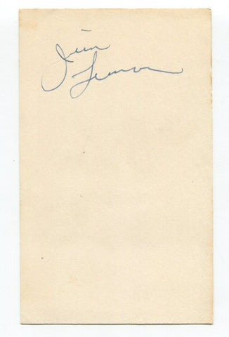 Jim Lemon Signed 3x5 Index Card Autographed MLB Baseball Minnesota Twins