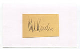 Mel Harder Signed Cut Index Card Autographed Baseball MLB Cleveland Indians