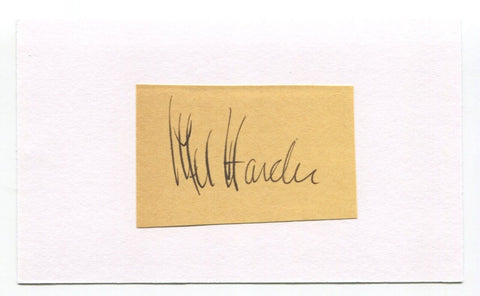 Mel Harder Signed Cut Index Card Autographed Baseball MLB Cleveland Indians