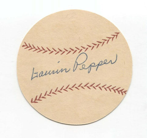 Laurin Pepper Signed Paper Baseball Autographed Signature Pittsburgh Pirates