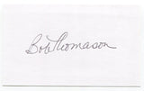 Bob Thomason Signed 3x5 Index Card Autograph Football Philadelphia Eagles