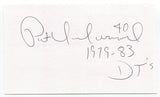 Pat Underwood Signed 3x5 Index Card Autograph Baseball MLB '79 Detroit Tigers