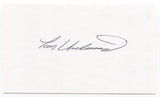 Tom Underwood Signed 3x5 Index Card Autograph Baseball MLB Philadelphia Phillies