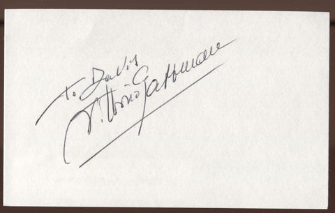 Vittorio Gassman Signed Index Card Signature Vintage Autographed AUTO 