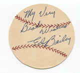 Ed Bailey Signed Paper Baseball Autographed Signature Cincinnati Reds