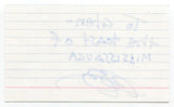 Bob Blumer Signed 3x5 Index Card Autographed Canadian Chef The Surreal Gourmet