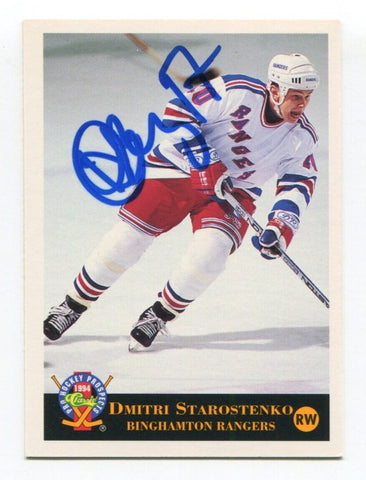 1994 Classic Pro Dmitri Starostenko Signed Card Hockey Autograph AUTO #118