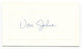 Von Joshua Signed Card Autographed Baseball MLB Roger Harris Collection