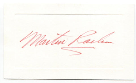 Martin Rackin Signed Card Autographed Signature Film Producer