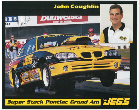 John Coughlin Signed 8x10 inch Photo NASCAR Racing Race Car Driver