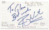 Ray Winstone Signed 3x5 Index Card Autographed Signature Indiana Jones Narnia