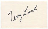 Terry Leach Signed 3x5 Index Card Autographed Baseball MLB New York Mets