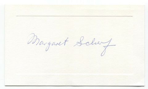 Margaret Scherf Signed Card Autographed Signature Author Writer