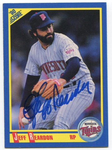 1990 Score Jeff Reardon Signed Card Baseball Autographed #522