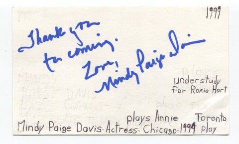 Paige Davis Signed 3x5 Index Card Autographed Actress Host Trading Spaces