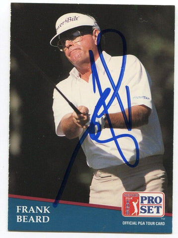 1991 Pro Set PGA Tour Golf Frank Beard Signed Card Autographed #227