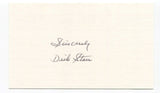 Dick Starr Signed 3x5 Index Card Autographed MLB Baseball New York Yankees