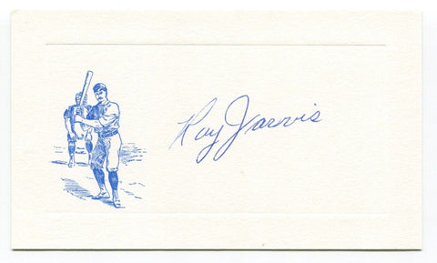 Ray Jarvis Signed Card Autograph Baseball MLB Roger Harris Collection