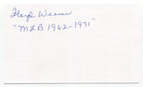 Floyd Weaver Signed 3x5 Index Card Autograph Baseball MLB Cleveland Indians