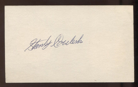 Stanley Coveleski Signed 3x5 Index Card Vintage Autographed Baseball Signature