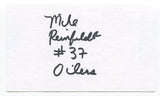 Mike Reinfeldt Signed 3x5 Index Card Autographed NFL Football Houston Oilers