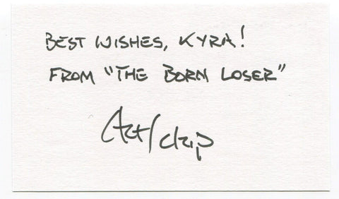 Chip Sansom Signed 3x5 Index Card The Born Loser Comic Strip Autographed Artist