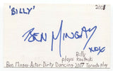 Ben Mingay Signed Index 3x5 Card Autographed Signature Actor Wonderland