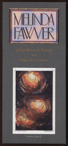 Melinda Fawver Signed Brochure Autographed Vintage Signature Fine Art Artist