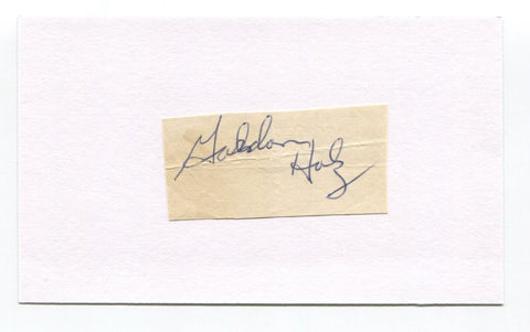 Gordy Holz Signed Cut Index Card Autographed Football NFL Denver Broncos