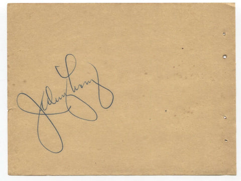 Johnny Long Signed Album Page Autographed 1949 Signature Music