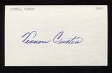 Vern "Turk" Curtis Signed 3 x 5 Inch Index Card Autographed Baseball Signature