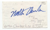 Walter Charles Signed 3x5 Index Card Autographed Signature Actor