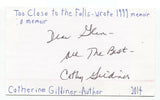 Catherine Gildiner Signed 3x5 Index Card Autograph Signature Author Psychologist