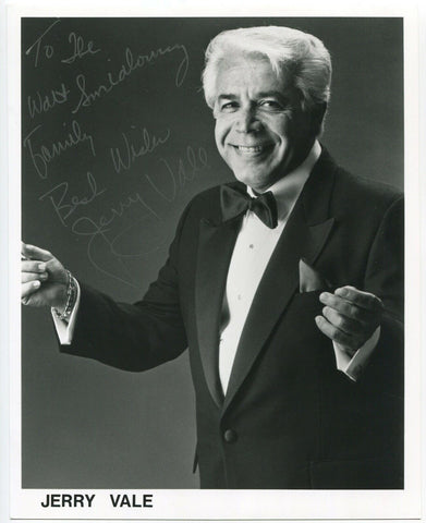 Jerry Vale Signed 8x10 Photo Vintage Autographed Signature Actress Singer
