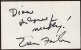 Eddie Fisher Signed Index Card Signature Autographed AUTO