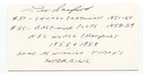 Leo Sanford Signed 3x5 Index Card Autographed NFL Football 1958 Baltimore Colts