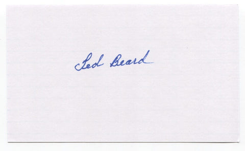 Ted Beard Signed 3x5 Index Card Baseball Autographed Pittsburgh Pirates