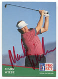 1991 Pro Set PGA Tour Golf Mark Wiebe Signed Card Autographed #181