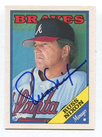 1988 Topps Russ Nixon Signed Card Baseball Autograph MLB AUTO #76T Manager