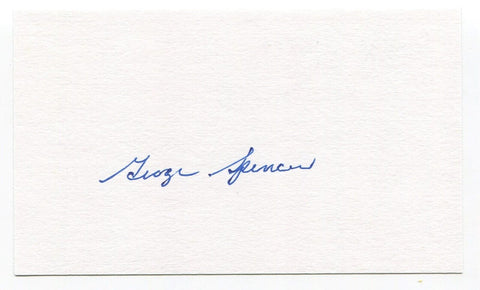 George Spencer Signed 3x5 Index Card Autographed Baseball New York Giants