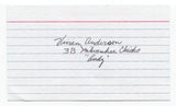 Vivian Anderson Signed 3x5 Index Card Autographed Signature Baseball AAGPBL
