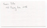 James D. Billo Signed 3x5 Index Card Autographed United States WWII Flying ACE