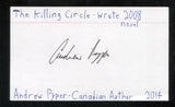 Andrew Pyper Signed 3x5 Index Card Autographed Signature Author