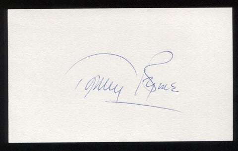Tommy Byrne Signed 3 x 5 Inch Index Card Autographed Baseball Signature